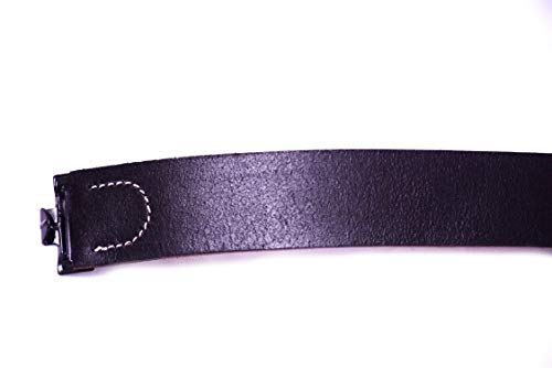 German WWI Black Leather Equipment Belt2
