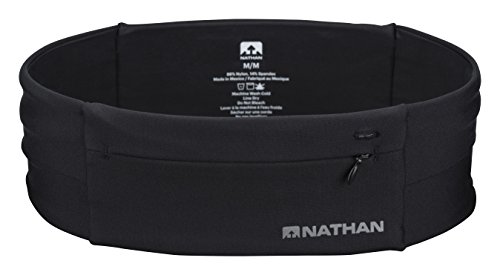Nathan Zipster Running Belt.Bounce Free Waist Pack. Pockets with Zippers. Runners Fanny Pack