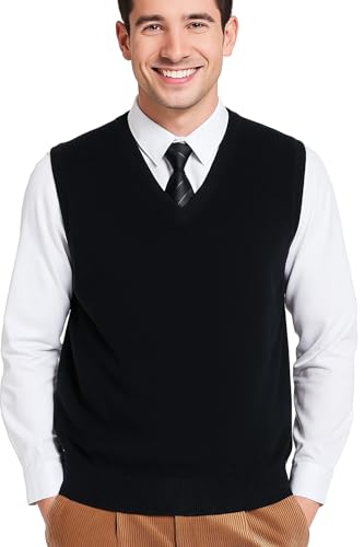 Image of URBANROCK Mens Woolen V-Neck Sleeveless Sweaters for Winter wear