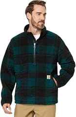 Carhartt Mens Loose Fit Fleece Pullover Hunt Club/Black Plaid Me