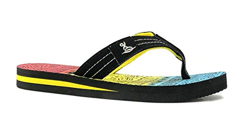 Image of REDVOLUTION New Boys' Beach Sandal TRIBAL Tattoo | Geometric Bali Flip-Flop Sandals
