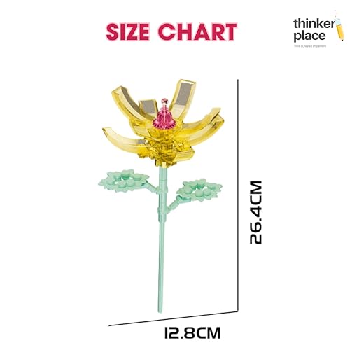Image of STEM Freesia Flower Building Blocks Set (93 Pcs, 12-in-1) | DIY Flower Pen Stand Kit for Kids 6+ Years (Boys & Girls) | Creative Craft & Learning Toy | Ideal Gift for Kids