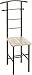 HAKU galán de noche Silla valet, silla de vestidor, valet silencioso, asiento de roble, negro, MDF, metal - Medidas: Ancho 46 x Alto 109 x Profundidad 46 cm, Estilo: Moderno