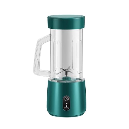 Inalámbrico Licuadora portátil de plástico, potente miniexprimidor eléctrico USB for batidos, licuadora de hielo, jugo alta eficiencia(Groen)