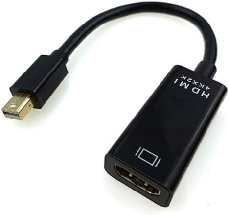Skink Mini Displayport to HDMI, 18cm Gold-Plated DP HDMI Adaptor Cable, 4Kx2K and 3D, 1080P HD Resolution, Male Female for Apple MacBook Air/Pro, iMac, Surface, Monitor, Projector HDTV(black)