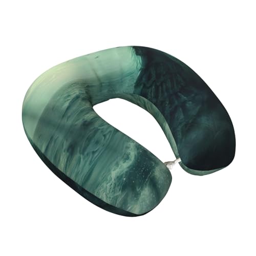 Almohada de viaje con espuma viscoelástica negra miniatura 2