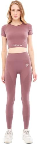 Giorgina Ferri Yüksek Bel Esnek Ve Toparlayıcı Yoga Koşu Spor ve Günlük Tayt Stella (G-402 D, XS) - Görsel 2