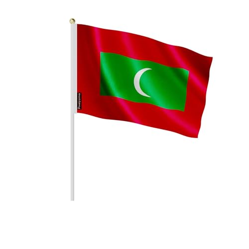 Drapeau Maldives 14x21cm en lot de 100 pièces pour événements et décorations