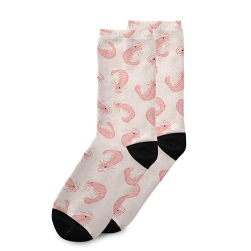 Wusikd Pink Shrimp Socks for Women and Men Long Socks for Athletic Running 23