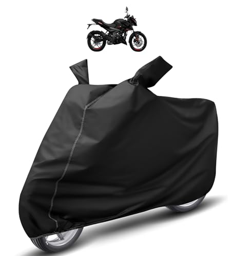 Image of Auto Hub Waterproof Bike Cover Compatible with Bajaj Pulsar N160 Dustproof, UV Protection Two Wheeler Bike Pulsar N160 Cover - Black