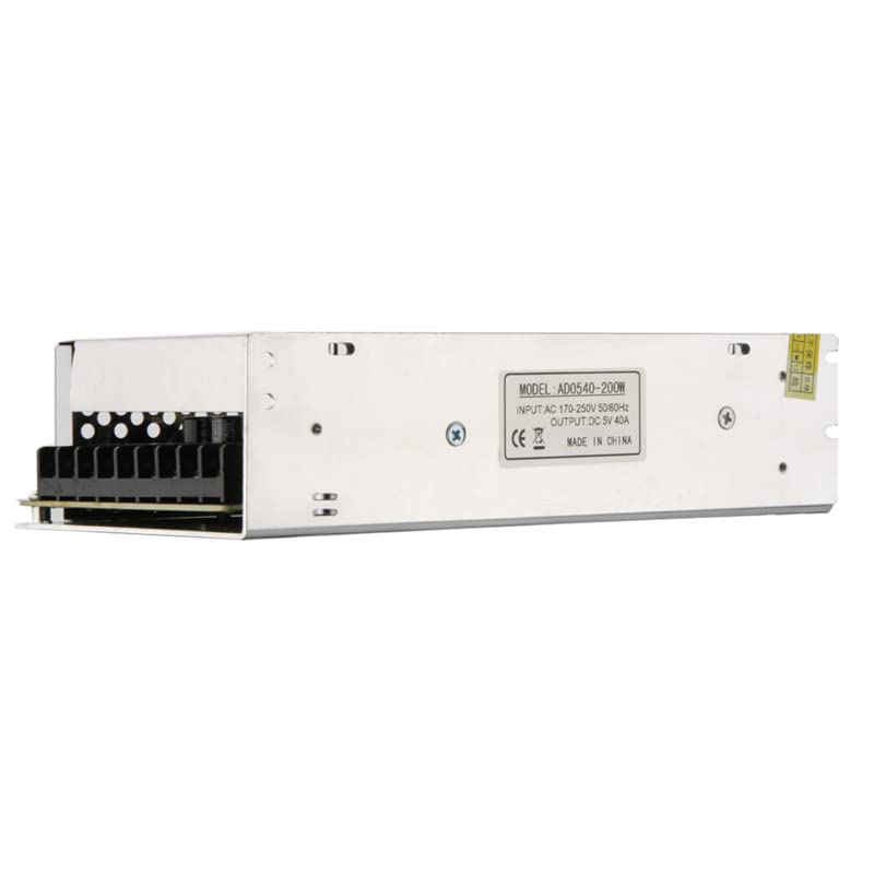 Alimentatore Interruttore AC 220V a DC 5V 40A 200W. Alimentatore di commutazione del display