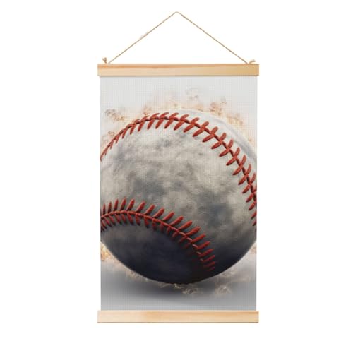 Toile murale de baseball prête à accrocher pour relooker un mur vide facilement