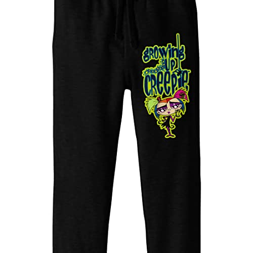 Bioworld Growing Up Creepie Full Color Logo Youth Black Graphic Jogger Pants2