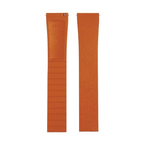 Bracelet montre CTS FKM 18mm orange anti-poussière résistant pour montres Tudor et Longines homme