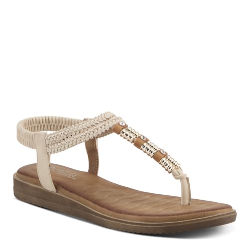 PATRIZIA Women's SHYLA Slip-On Sandals - Microsuede Upper, Rhinestone Accents, Cushioned Footbed