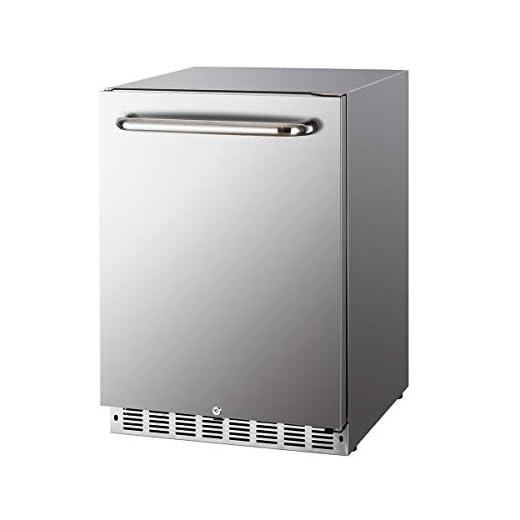 HCK 5.12 Cu.Ft 161 cans Indoor/Outdoor Refrigerator, Built-in Beverage Cooler with Reversible Door, Stainless Steel