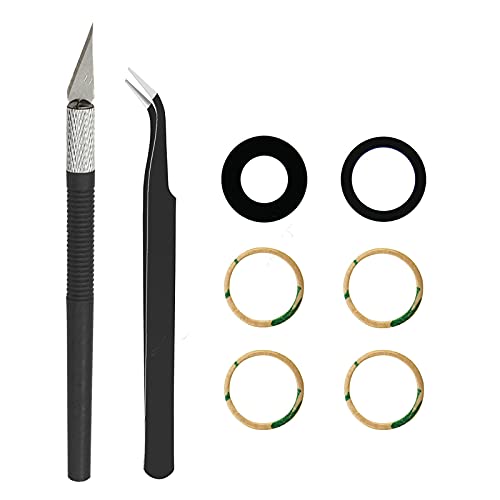 Cemobile Lente de cámara trasera de repuesto compatible con iPhone 11 de 6.1 pulgadas con adhesivo, pinzas antiestáticas, kit de herramientas de reparación de cuchillos de precisión