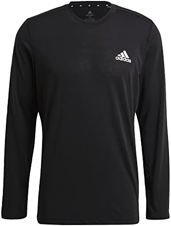 adidas mens FR Long Sleeve Tee Black Medium
