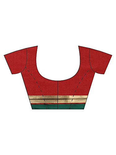 Image of SAREE MALL Silk Women's Cotton Banarasi Saree With Unstitched Blouse Piece