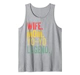 Photo Gallery maglietta regalo divertente da donna, con scritta "wife mom yo-yo" legend canotta Photo Gallery maglietta regalo divertente da donna, con scritta "wife mom yo-yo" legend canotta