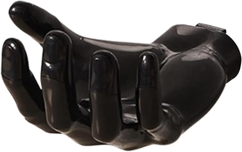 Mioaoa Ganchos de pared negros, gancho de pared con forma de mano única, ganchos de almacenamiento para el hogar, colgador de llaves negro decorativo, colgador de llaves para pared, ganchos únicos