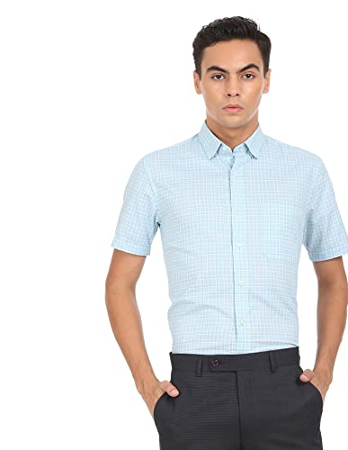 Image of Arrow Classic Fit Checkered Formal Shirt