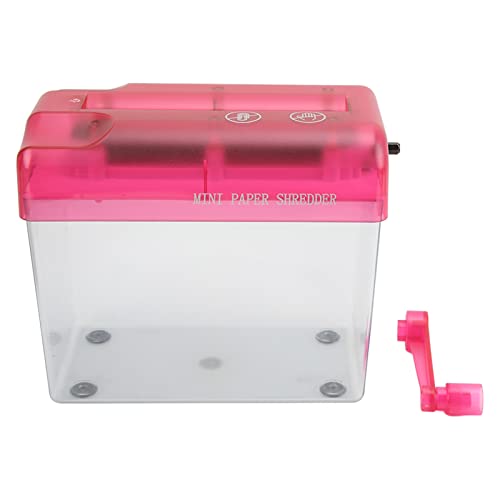Mini Transparent Mute Compact Manual Shredder for Office School Portable Design Anti Slip ABS Material