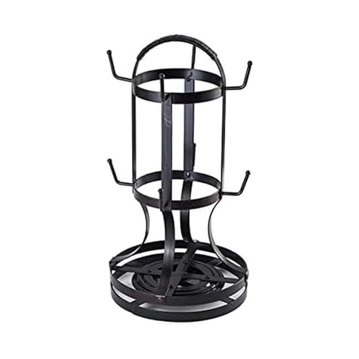 Gourmet Basics by Mikasa 885991142683 Metal Rotating 8-Cup Mug Tree, Black