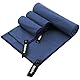 Mikrofaser Handtuch 3er Set - Groß 200*100cm & 2 Klein 80×40cm, Schnelltrocknend Microfaser Sporthandtuch, für Reisehandtuch, Badetuch, Fitness & Sport Handtücher und Strandtuch (Marineblau)