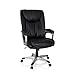 Produktbild hjh OFFICE 738110 Bürosessel Triton 600 Kunstleder Schwarz Bürostuhl Chefsessel, breite Sitzfläche, bequem gepolstert, höhenverstellbar