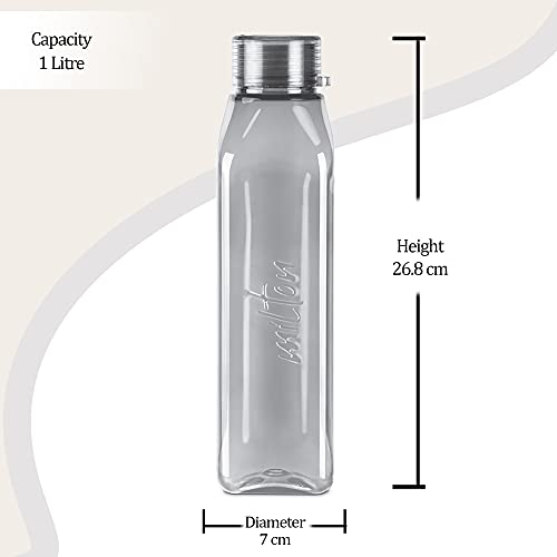 MILTON Prime 1000 Water Bottle, 1 Litre, Reusable Plastic Fridge Bottle, BPA Free and Leak Proof Bottles for Travel, Work, Pack of 1, Grey - Image 6