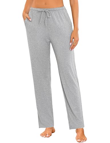 Marvmys Pantalon De Pyjama Femme Coton Bas De Pyjama Long Avec Poche Pantalon D'intérieur Décontracté Pour Femmes Pantalon De Nuit Vêtements De Nuit S-3XL