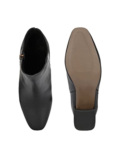 Image of EL PASO Leather Formal High Heel Chelsea Boots for Women