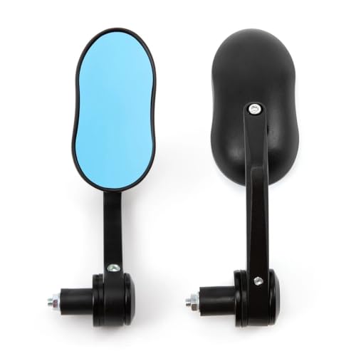 Rétroviseurs latéraux de moto finitions rétro et verres bleus