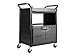 Rubbermaid Commercial Products Utility Service Rolling Cart with Wheels, Black, for Restaurant Office School Use, With Drawers 300 lbs