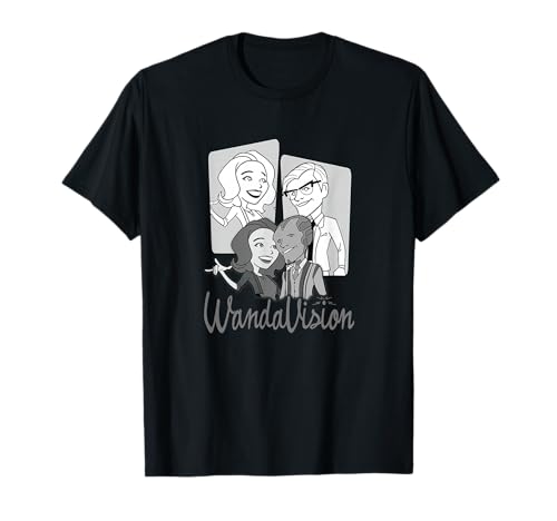 T-Shirt Marvel WandaVision Retro Logo vintage vêtement série TV comics original