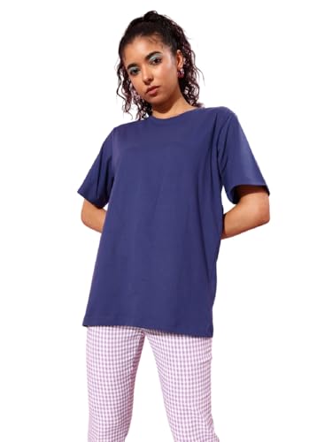 Image of Dillinger Blue Graphic Oversized T-Shirt