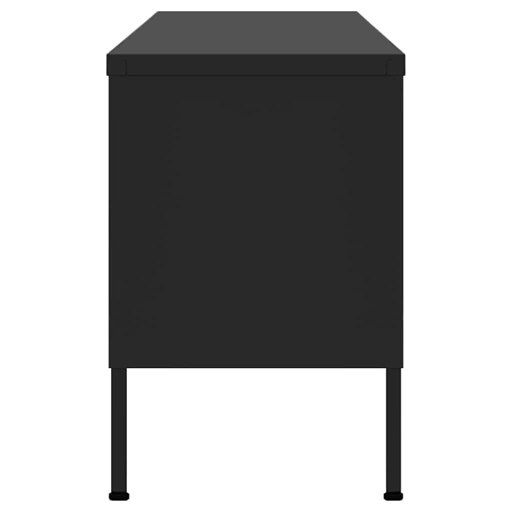Mobile TV nero, 105 x 35 x 50 cm, in metallo