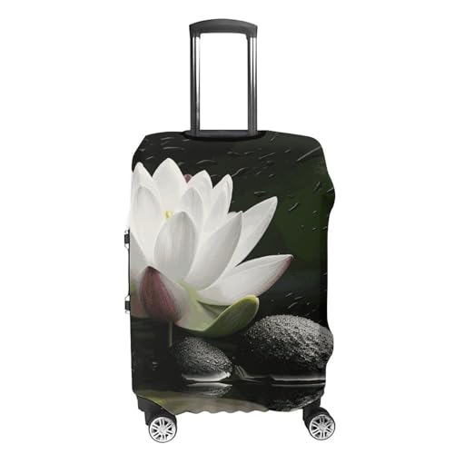 And Black Zen Stones Printed Luggage Cover Protector, Fits 18-32 Inch Luggage4