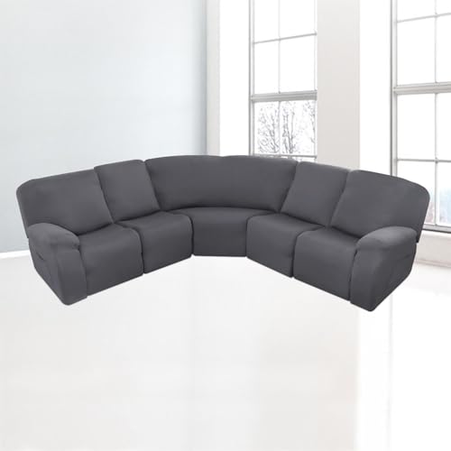 Fundas para sofá seccionales en forma de L de 7 piezas protector para sillón reclinable esquina 3