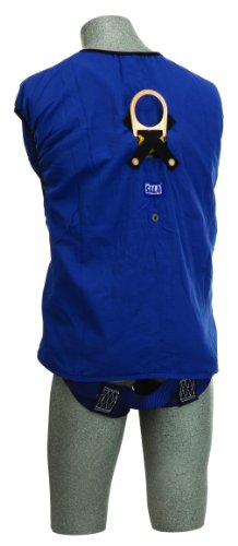 Image of 3M DBI-SALA Delta 1107416 Full Body Non-Reflective Workvest Harness, Back D-Ring, Tongue Buckle Leg Straps, Universal, Blue