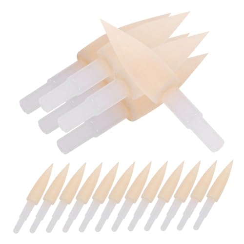 STOBOK 25pcs Sponge Brush Pen Tips Replacement Heads for Calligraphy and Art Soft Brush Accessories for Writing Tools for School and Office Supplies