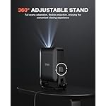 【360°Adjustable Stand & Auto Focus/Keystone】Mini Projector with WiFi and Bluetooth, 550ANSI Native 1080P Portable Outdoor Movie Projector, VOPLLS Home Projector 4K Support for HDMI/USB/Phone/PC(Black) - Image 5