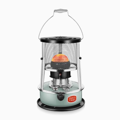 Poêle a Pétrole Portable avec Couvercle de Protection Rétractable Adapté a Une Utilisation en Intérieur, en Terrasse et en Camping