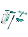 Leifheit Dry & Clean Window Vacuum Cleaner Set with 43cm Handle and Washers, Window Cleaning Kit up to 35 Minutes of Power, Electric Window Cleaner