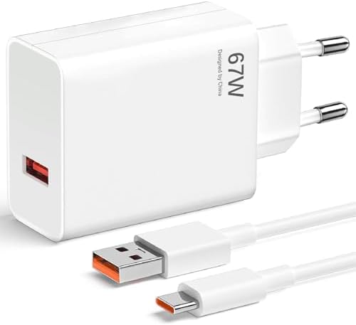 Chargeur Mural Xiaomi 120W EU Ultra Rapide Avec Câble USB-C 6A - Neuf