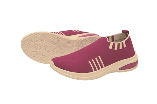 Image of Women's Slip-On Walking Shoes | Lightweight Mesh Casual Sneakers | Comfortable Cushioned Sole Travel Shoes
