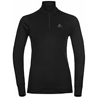 Odlo Thermounterwäsche Damen Active Warm I Langarm Thermoshirt I Warme Skiunterwäsche Langarm Thermoshirt mit Kragen und 1/2 Reißverschluss I Damen