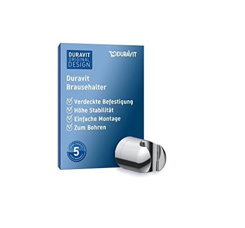 Duravit Universal Brausehalterung, Duschkopfhalterung für Handbrausen, Brausehalter, Chrom Cover