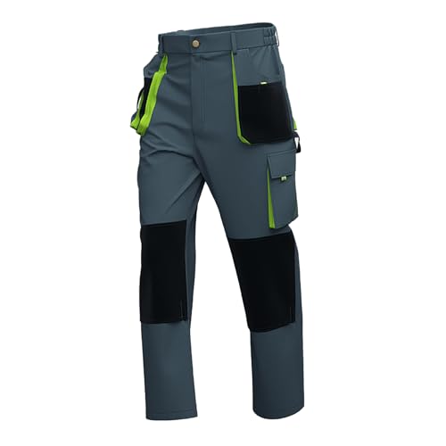 Mymyguoe Pantalones de trabajo para hombre, con muchos bolsillos, tácticos, militares, cargo, patchwork, senderismo, pantalones de exterior, transpirables, pantalones deportivos holgados, pantalones